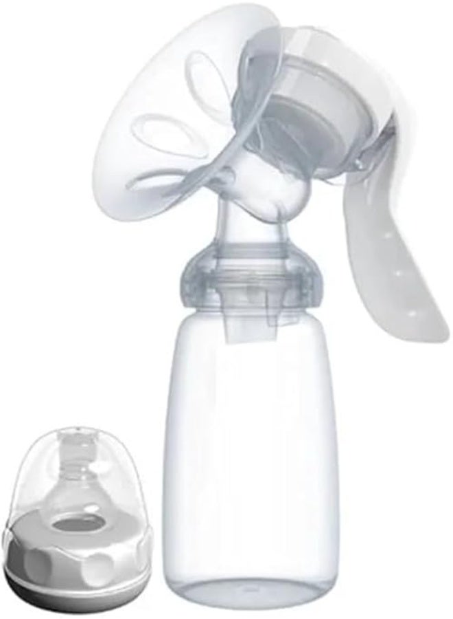 Manual Breast Pump Light Weight and Easy Breast Sucking with one Hand and Baby Feeding Pump - Image 1